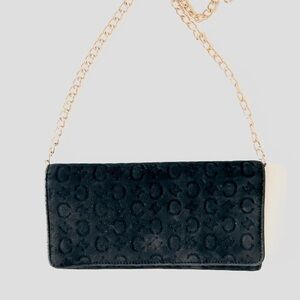 Celine Macadam Black Suede Wallet